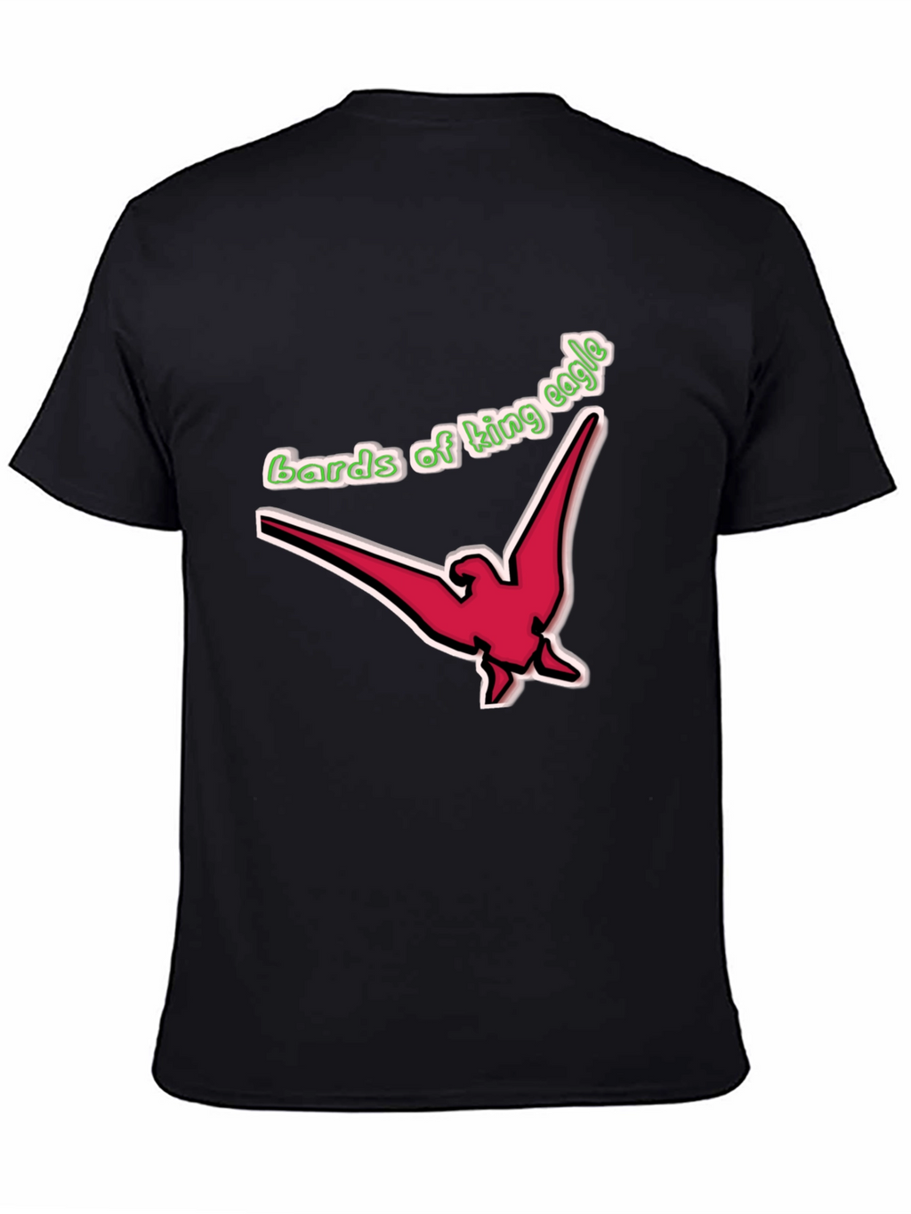 Bards of King Eagle Graphic T-Shirt - Black