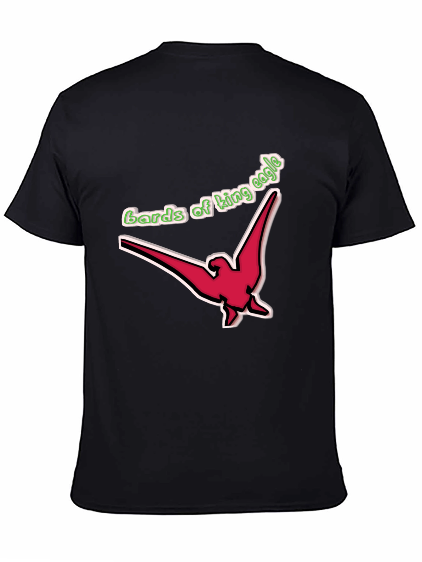 Bards of King Eagle Graphic T-Shirt - Black