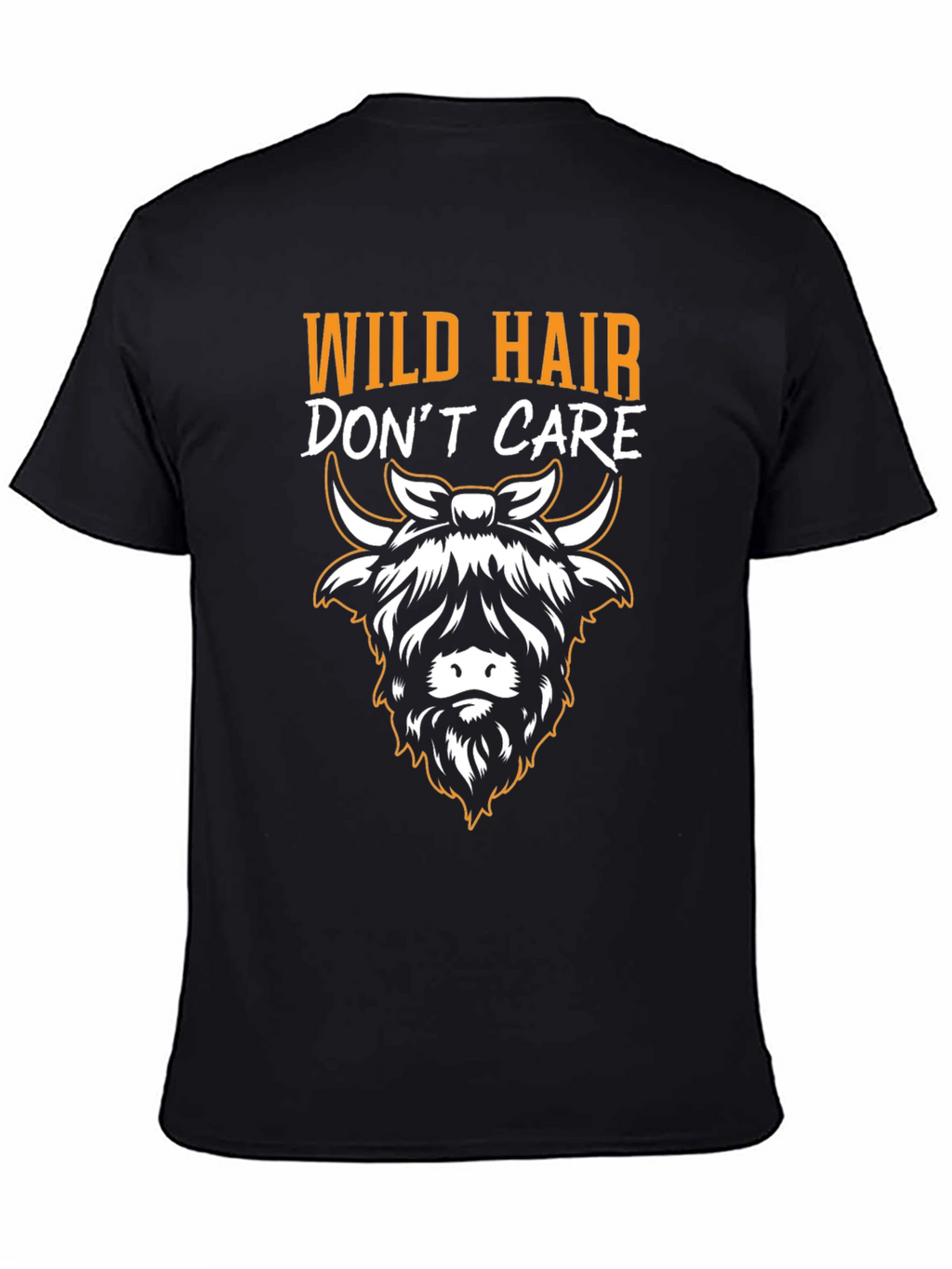 Wild Hair Dont Care Highland Cow T-Shirt