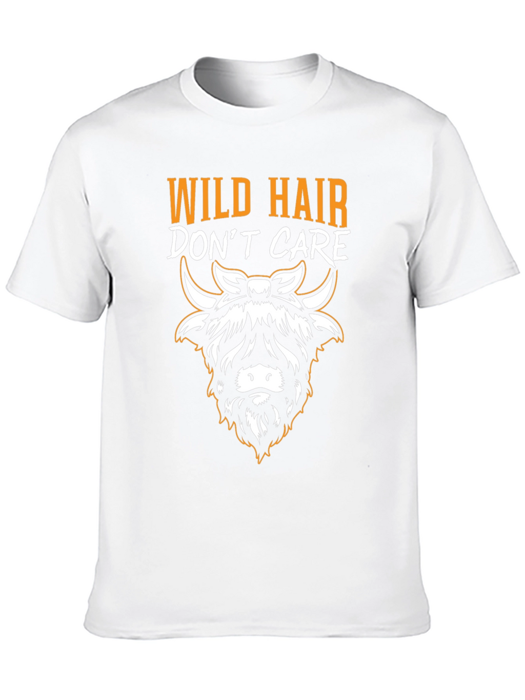 Wild Hair Dont Care Highland Cow T-Shirt