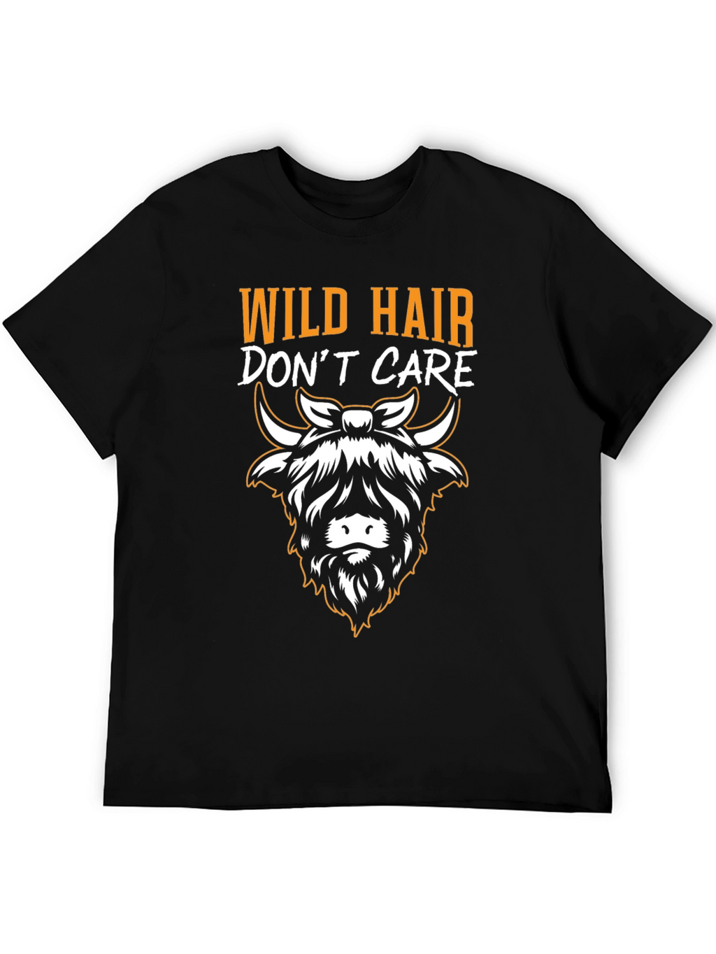 Wild Hair Dont Care Highland Cow T-Shirt