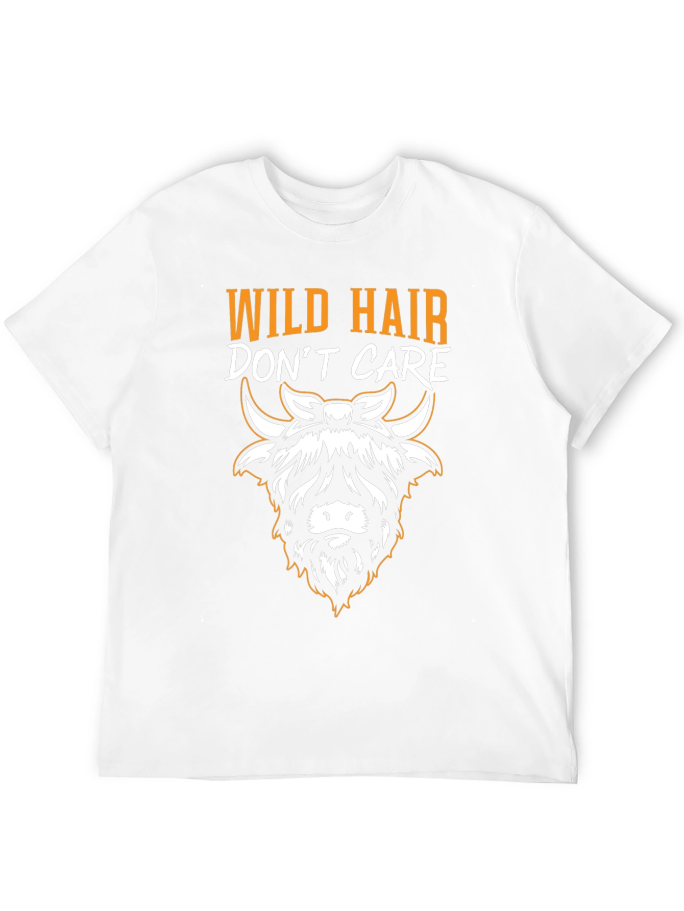 Wild Hair Dont Care Highland Cow T-Shirt