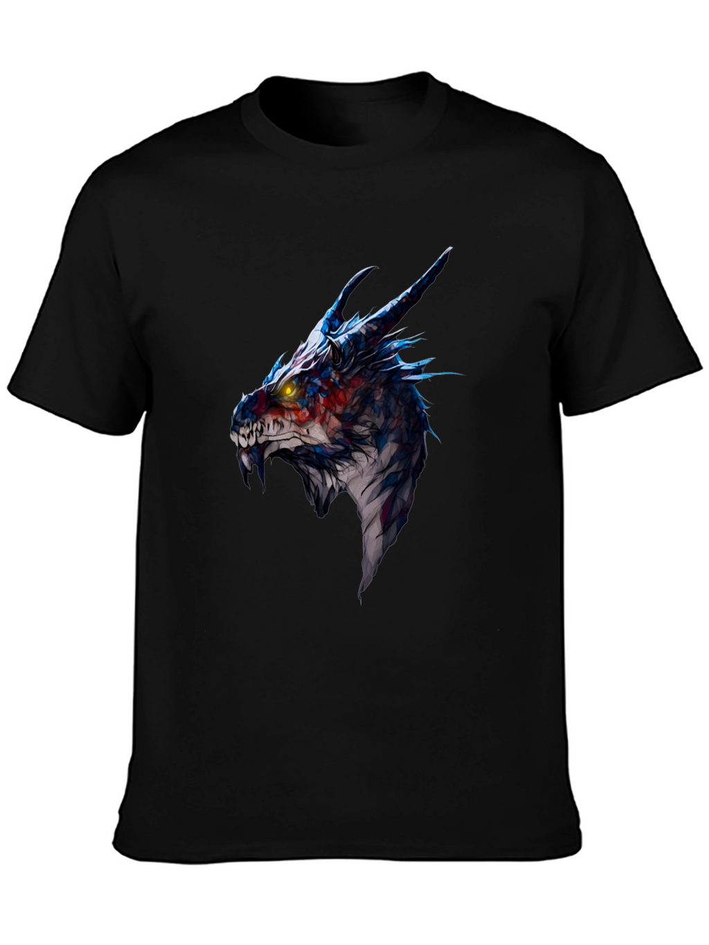 Dragon Head Graphic Black T-Shirt