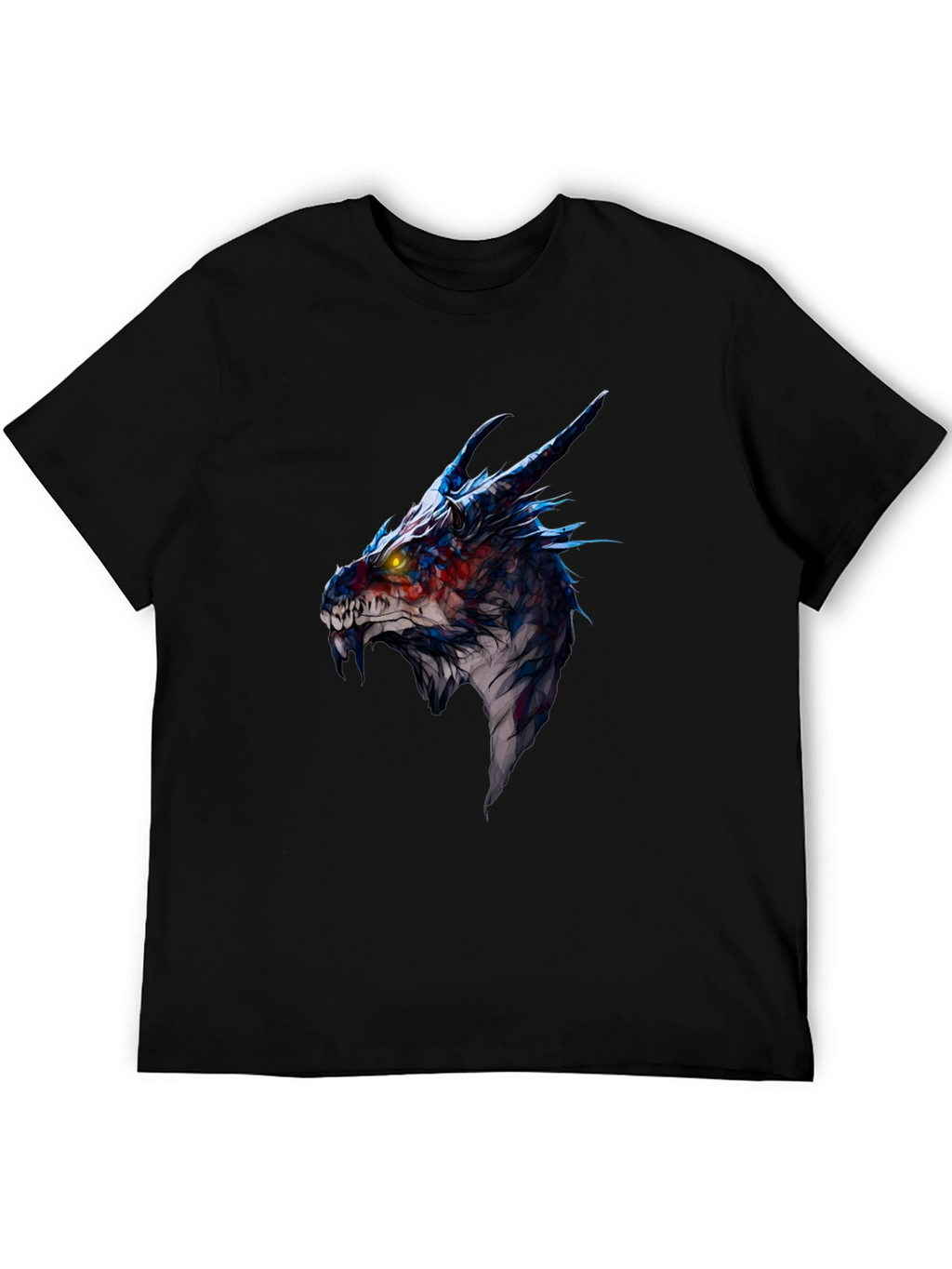 Dragon Head Graphic Black T-Shirt