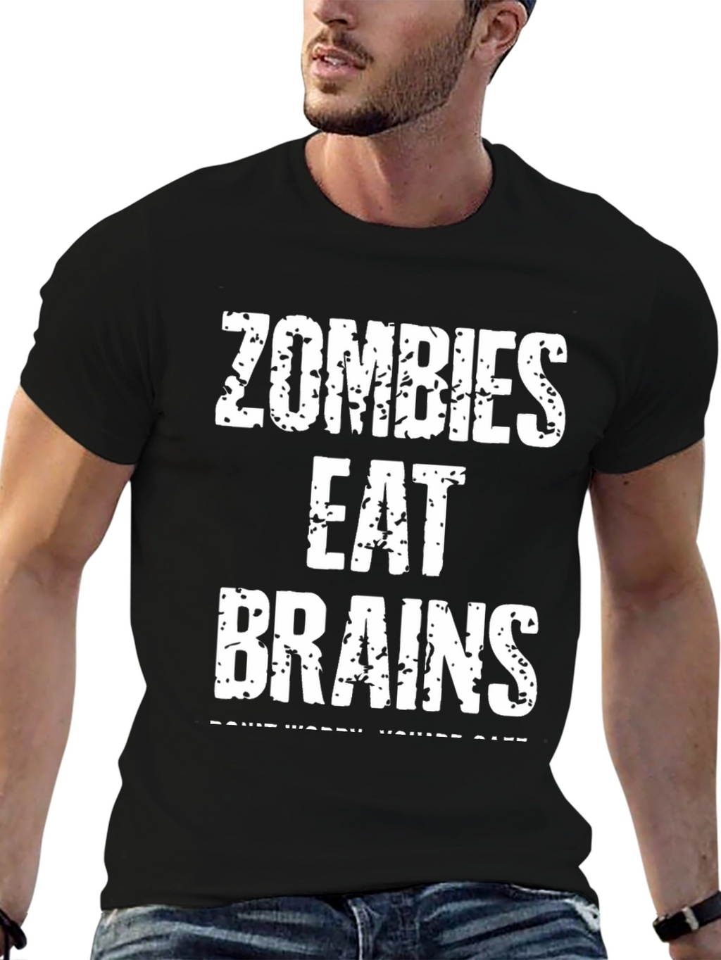 Zombies Eat Brains T-Shirt - Funny Halloween Tee