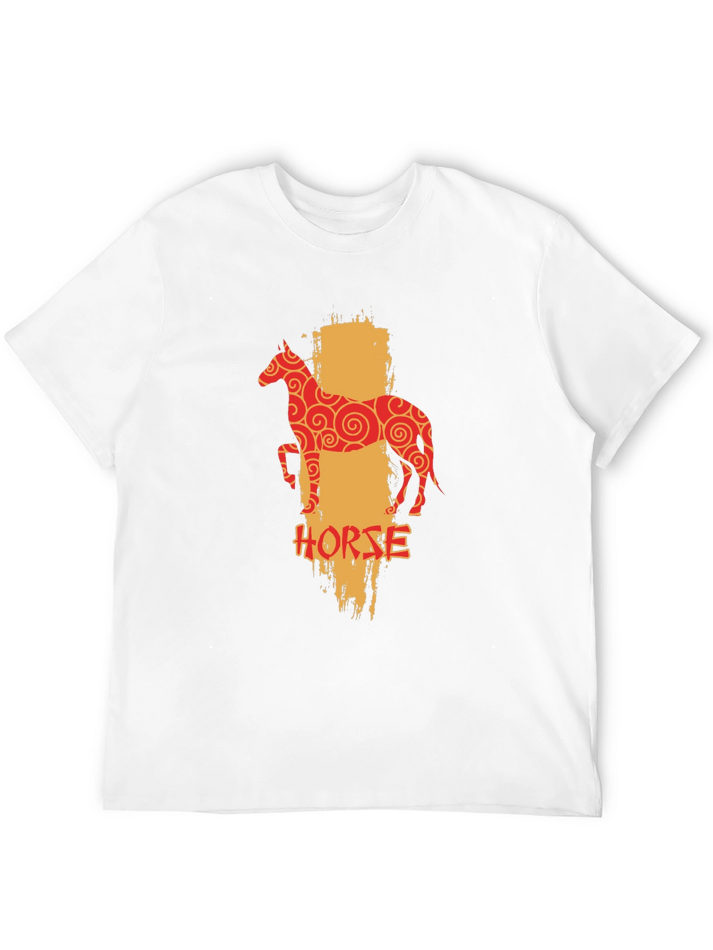 Chinese Zodiac Horse Graphic Tee - Black