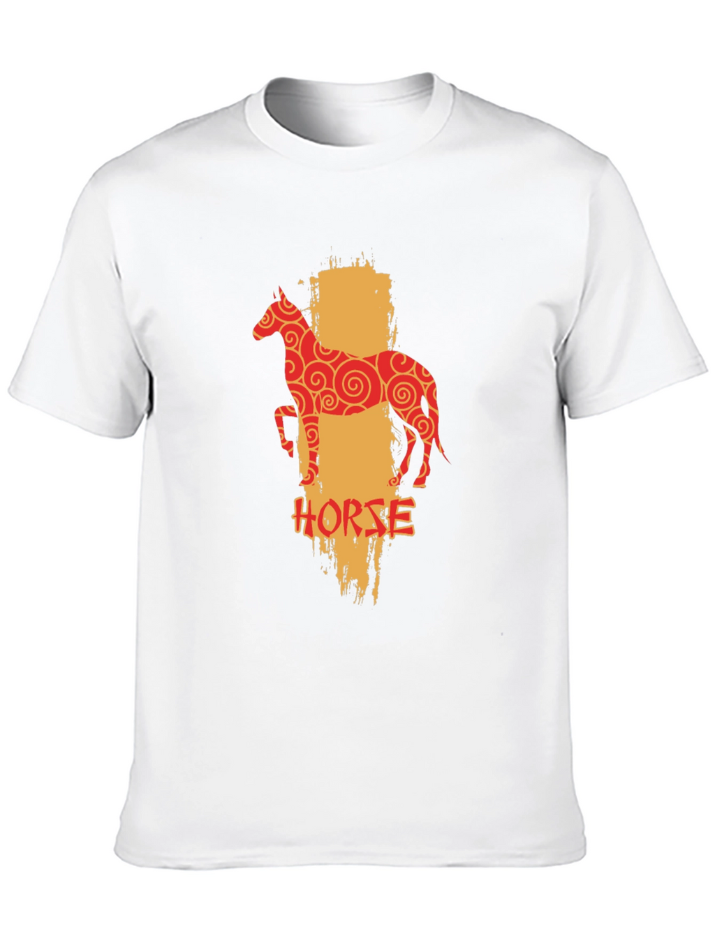 Chinese Zodiac Horse Graphic Tee - Black