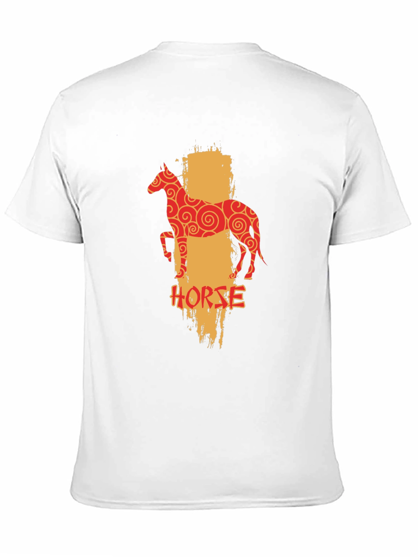 Chinese Zodiac Horse Graphic Tee - Black