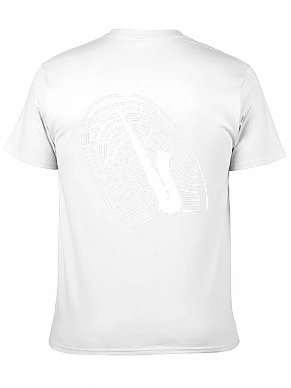 Saxophone Fingerprint Graphic Tee - Cool Musician T-Shirt