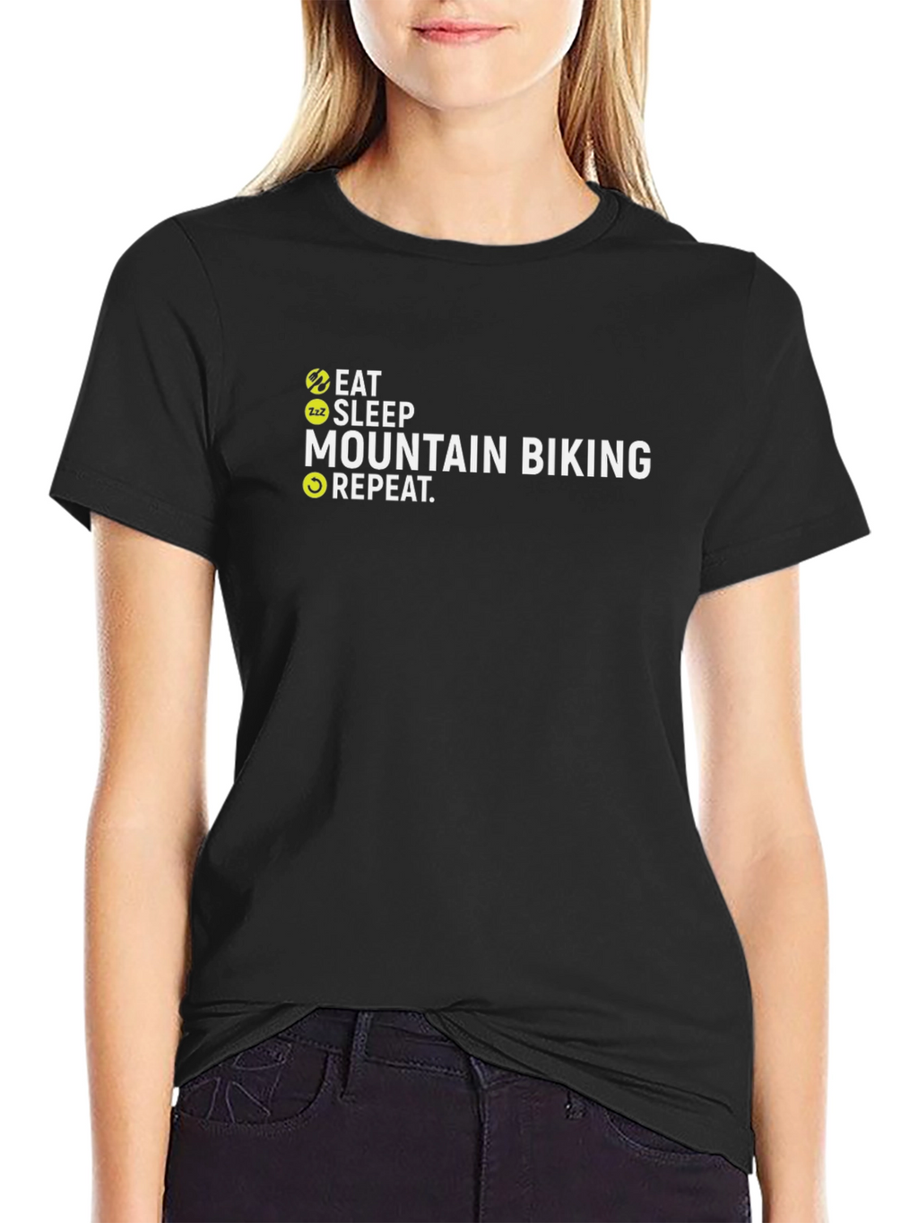 Eat Sleep Mountain Biking Repeat Tee