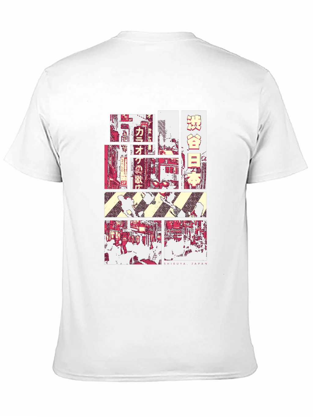 Shibuya Japan Graphic Tee - Black Crewneck T-Shirt