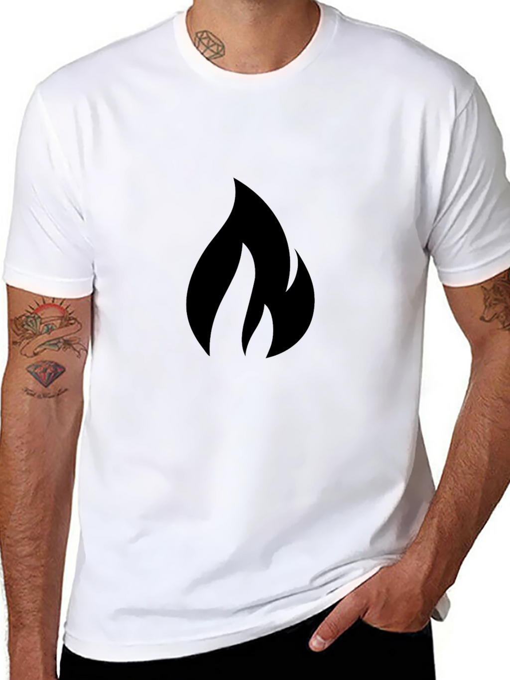 Flame Graphic Black T-Shirt - Bold Style