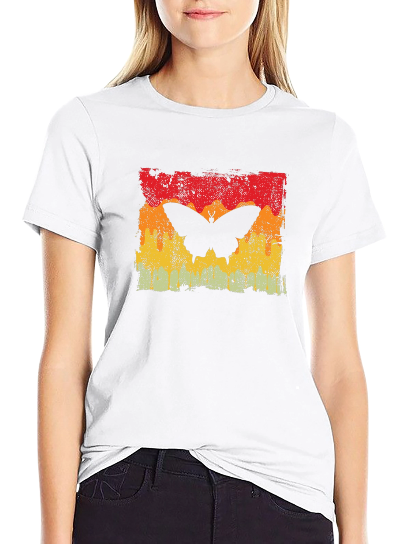Retro Butterfly Graphic Tee - Stylish Casual Wear