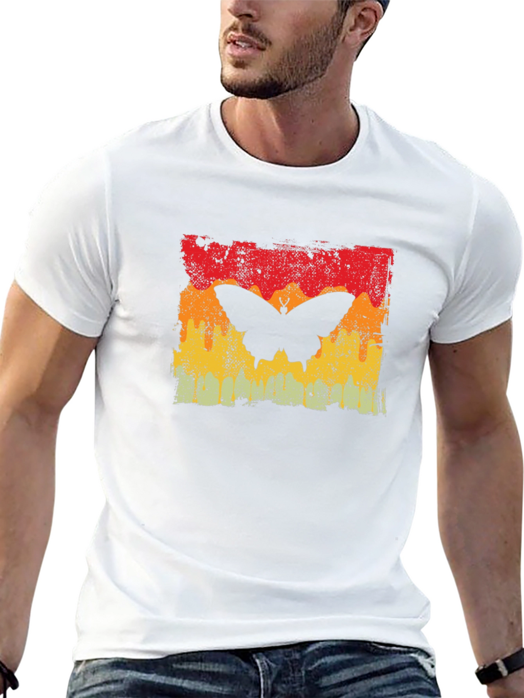 Retro Butterfly Graphic Tee - Stylish Casual Wear