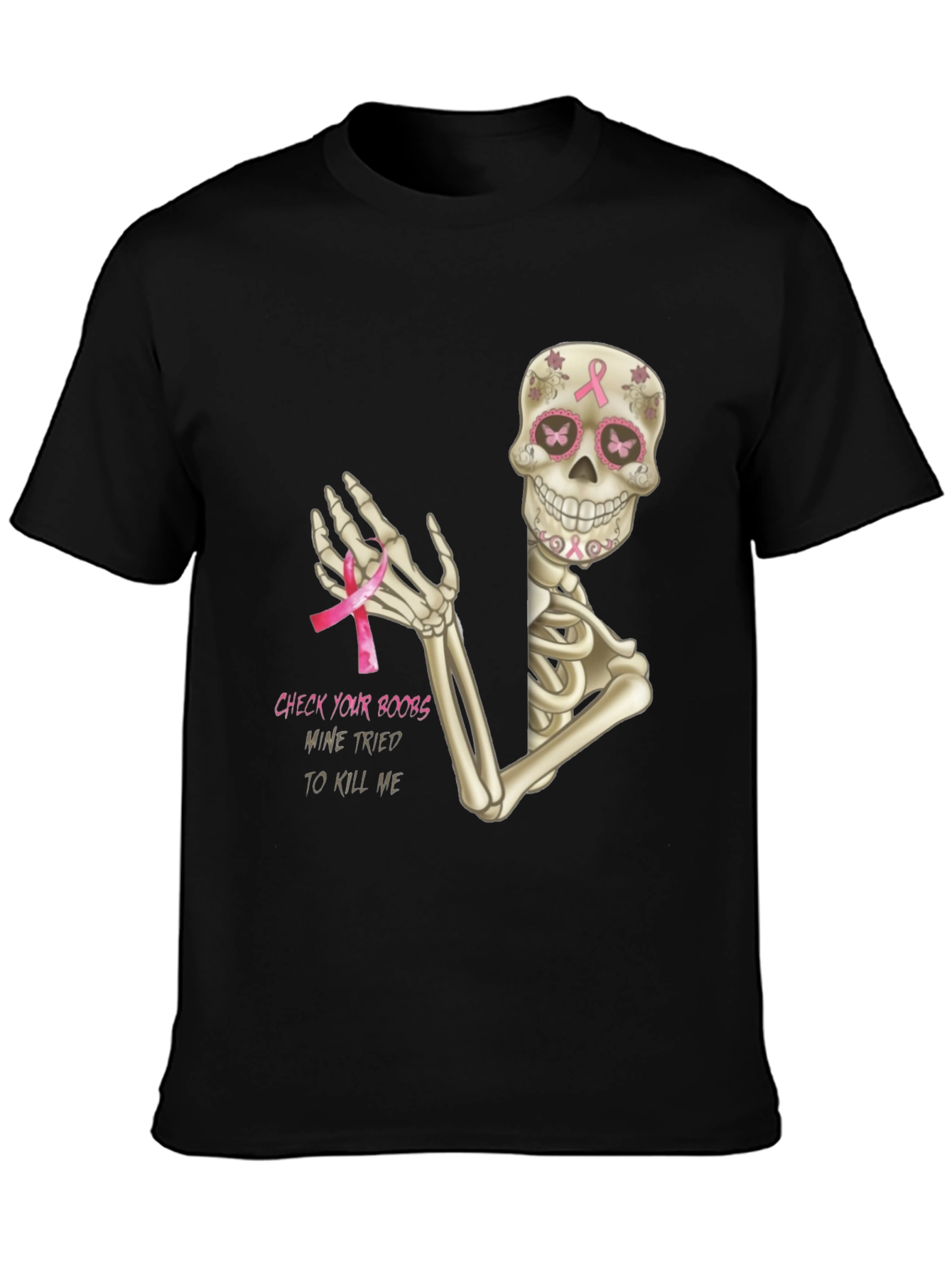 Check Your Boobs Skeleton T-Shirt