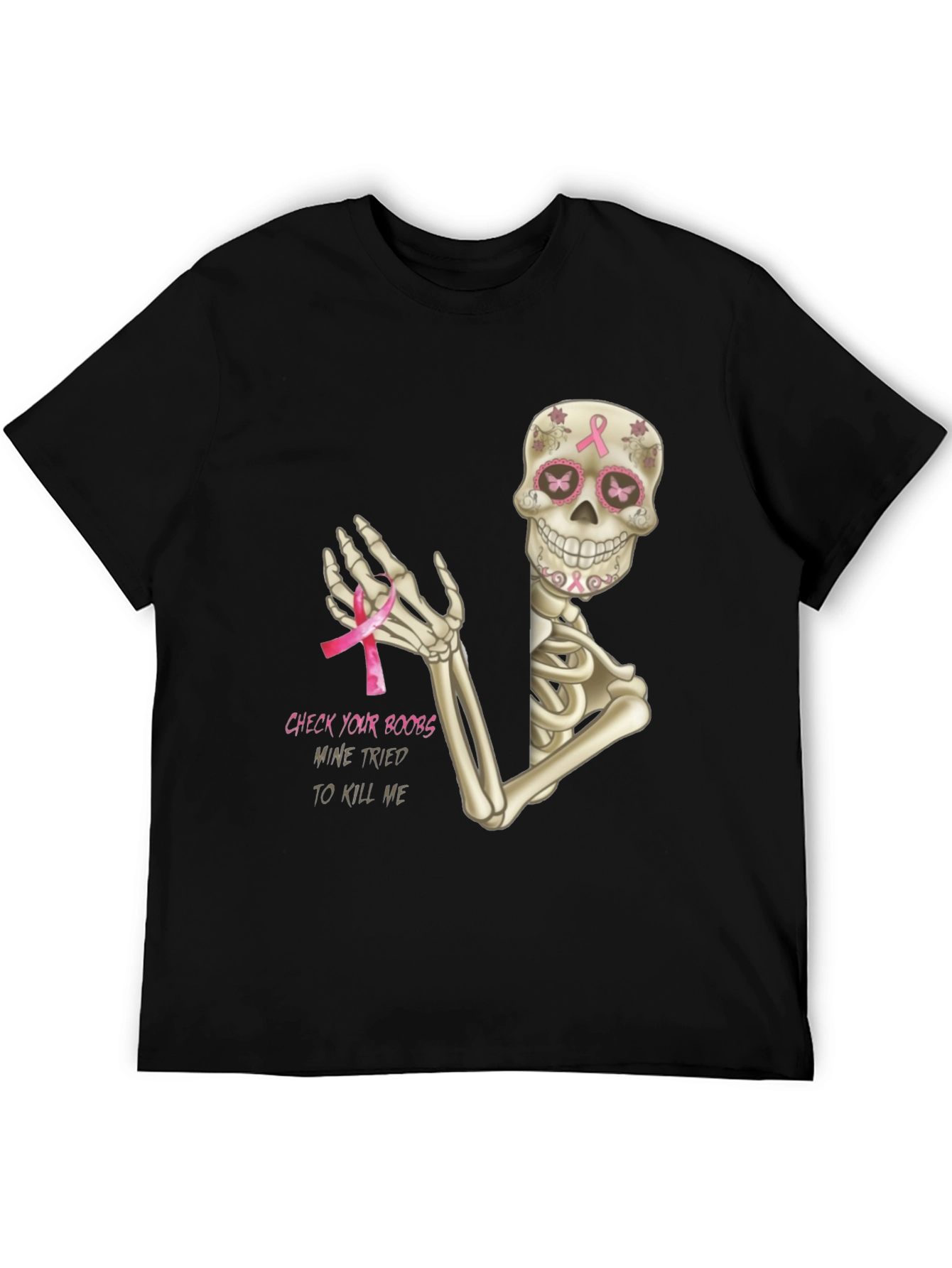 Check Your Boobs Skeleton T-Shirt