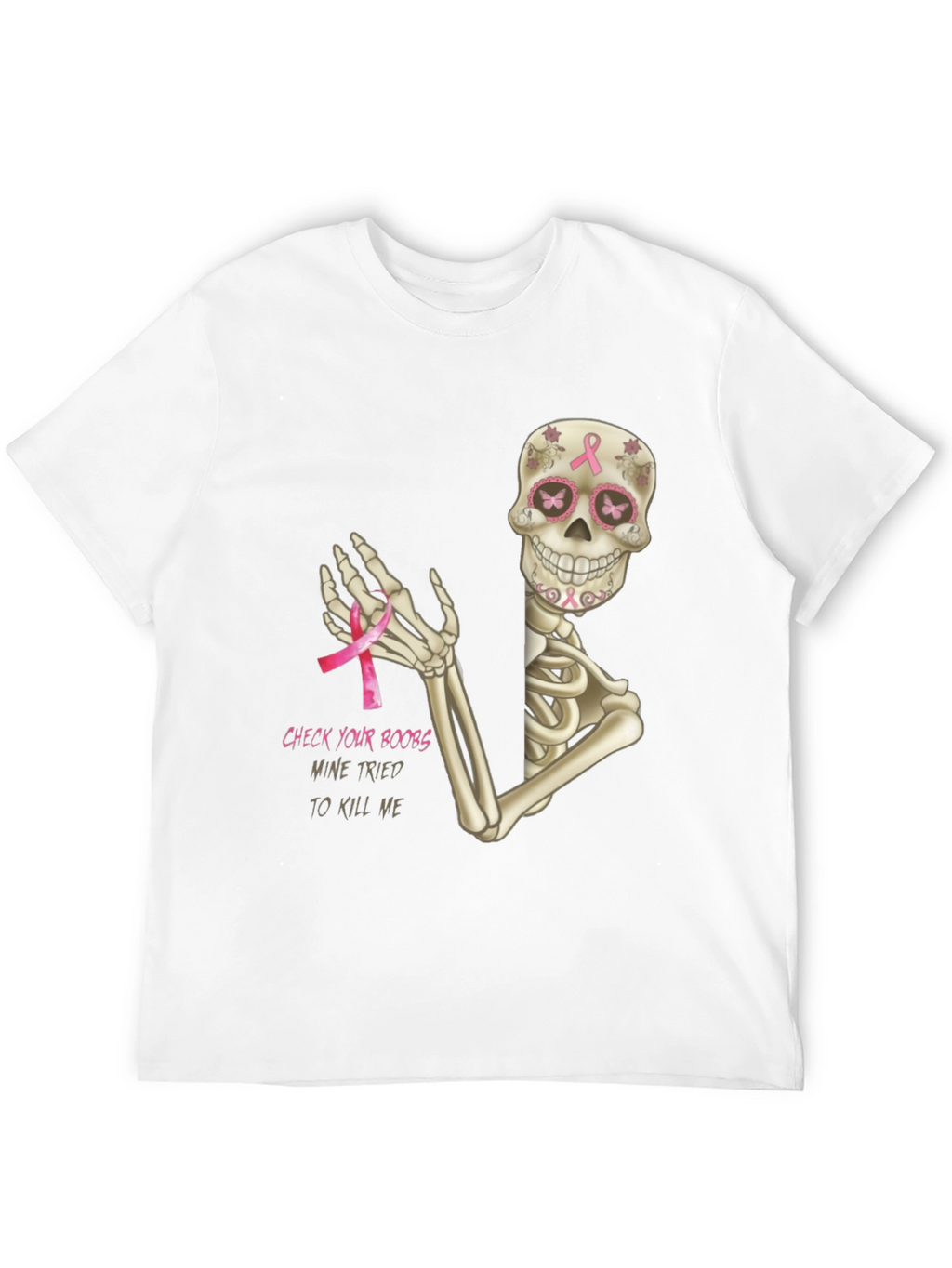 Check Your Boobs Skeleton T-Shirt
