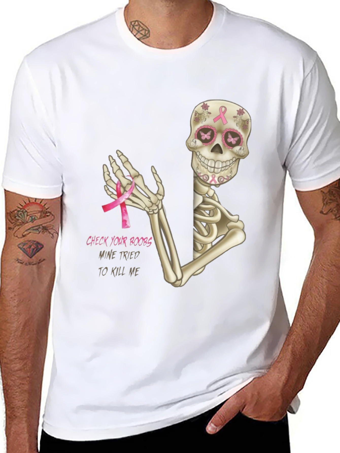 Check Your Boobs Skeleton T-Shirt