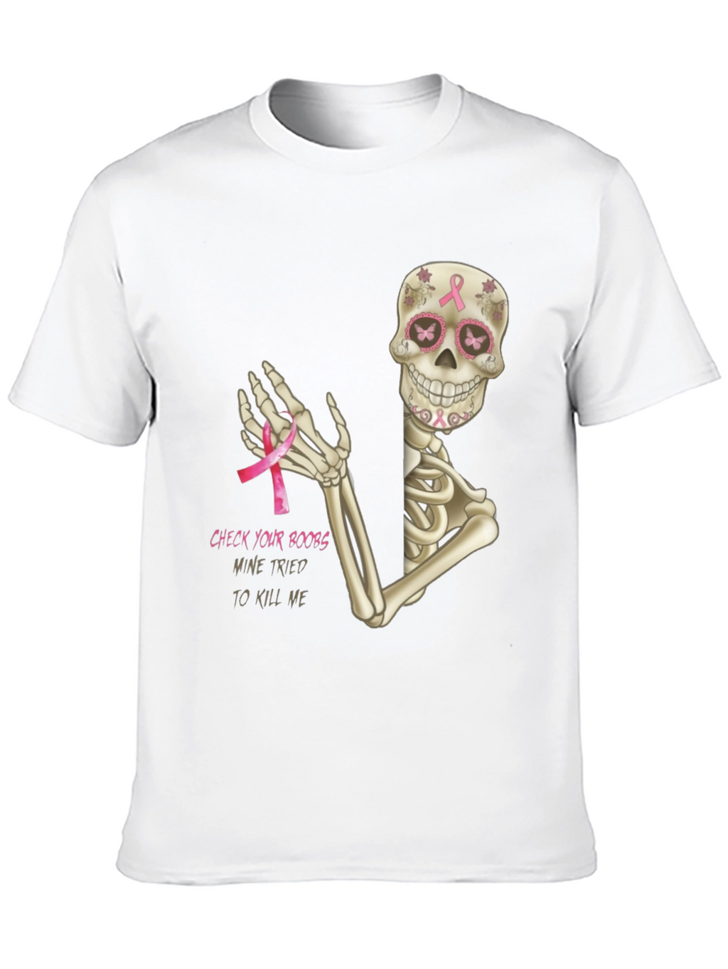 Check Your Boobs Skeleton T-Shirt