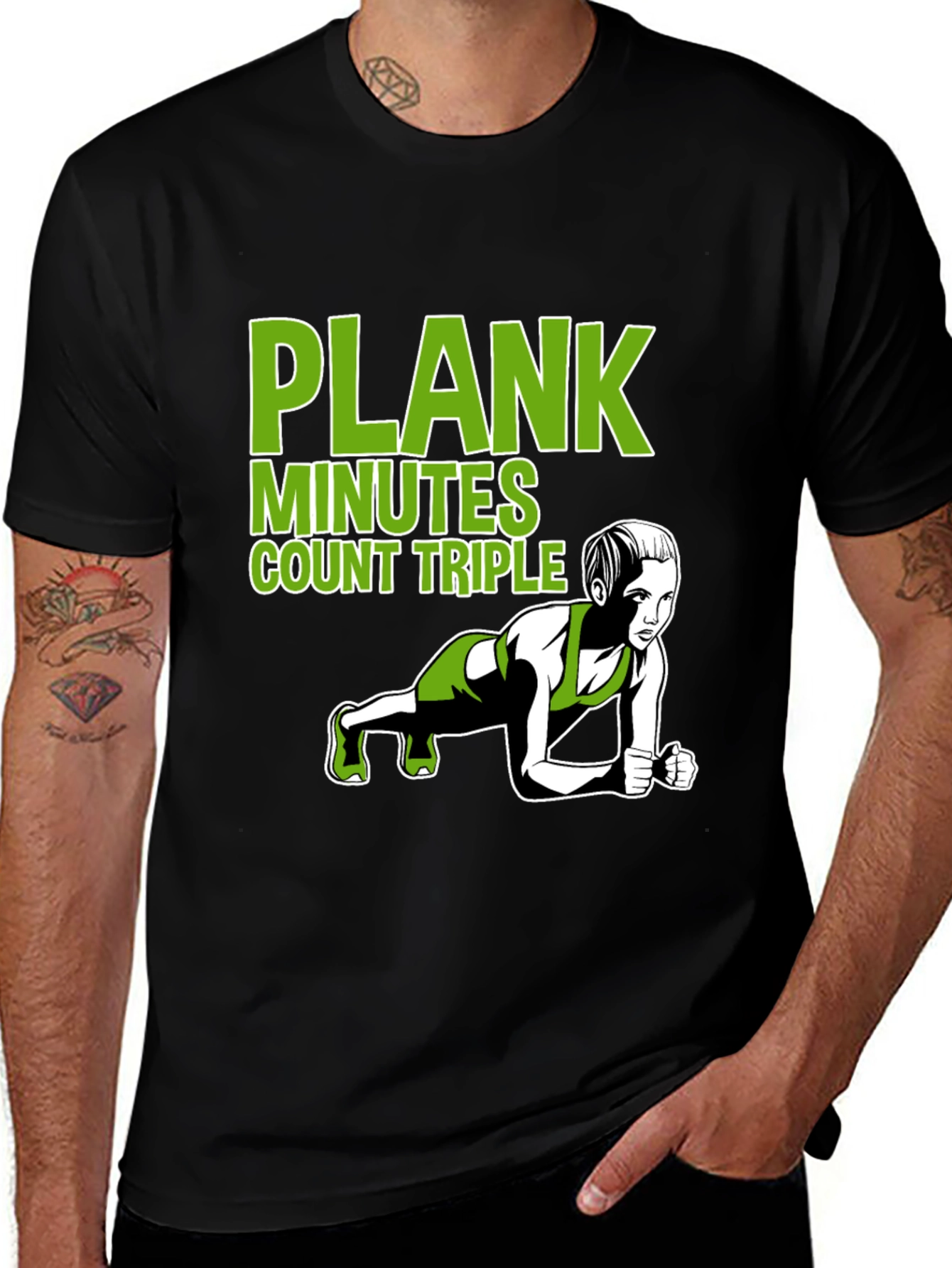 Plank Exercise T-Shirt - Workout Motivation Tee