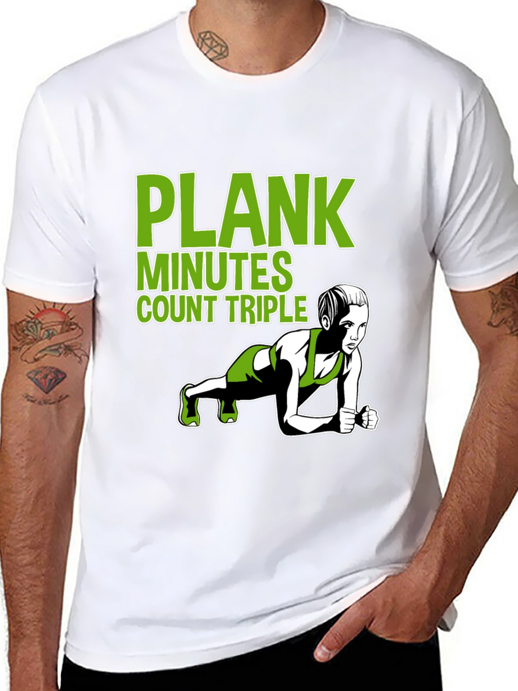 Plank Exercise T-Shirt - Workout Motivation Tee
