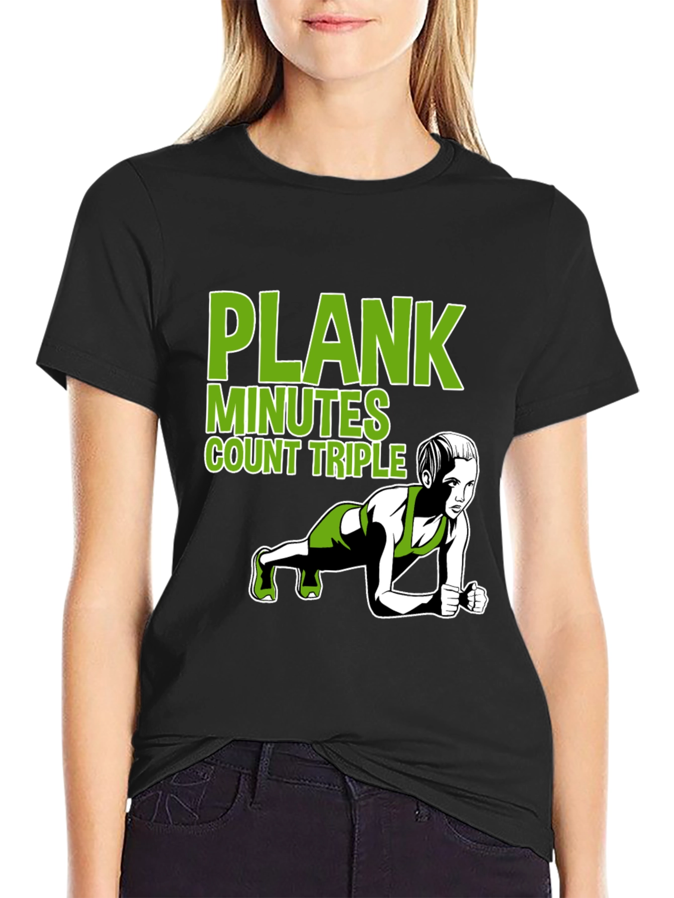 Plank Exercise T-Shirt - Workout Motivation Tee