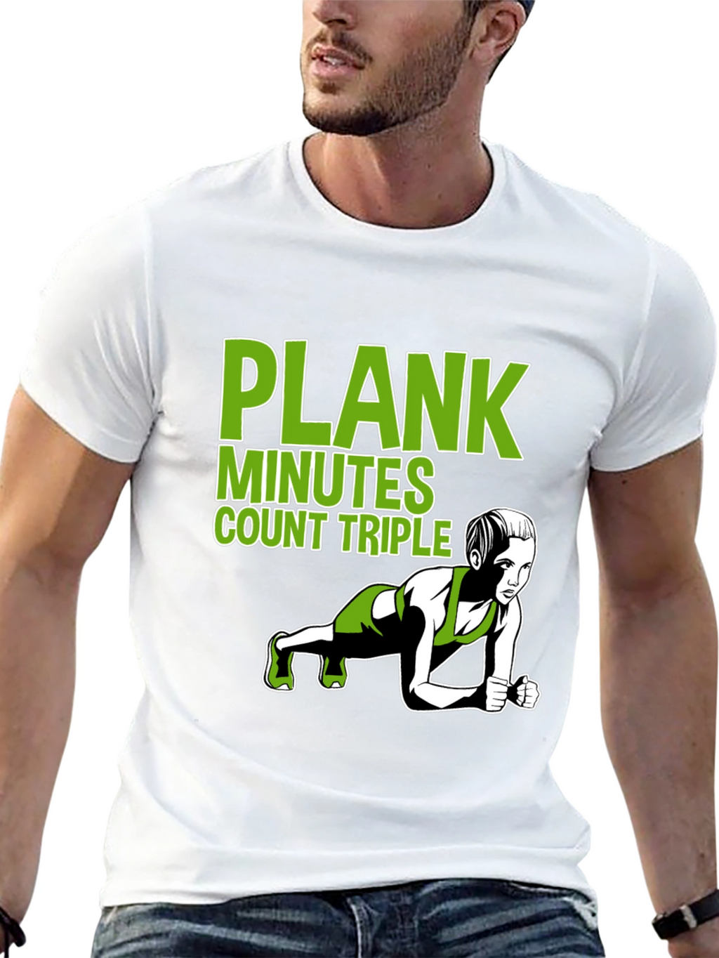 Plank Exercise T-Shirt - Workout Motivation Tee