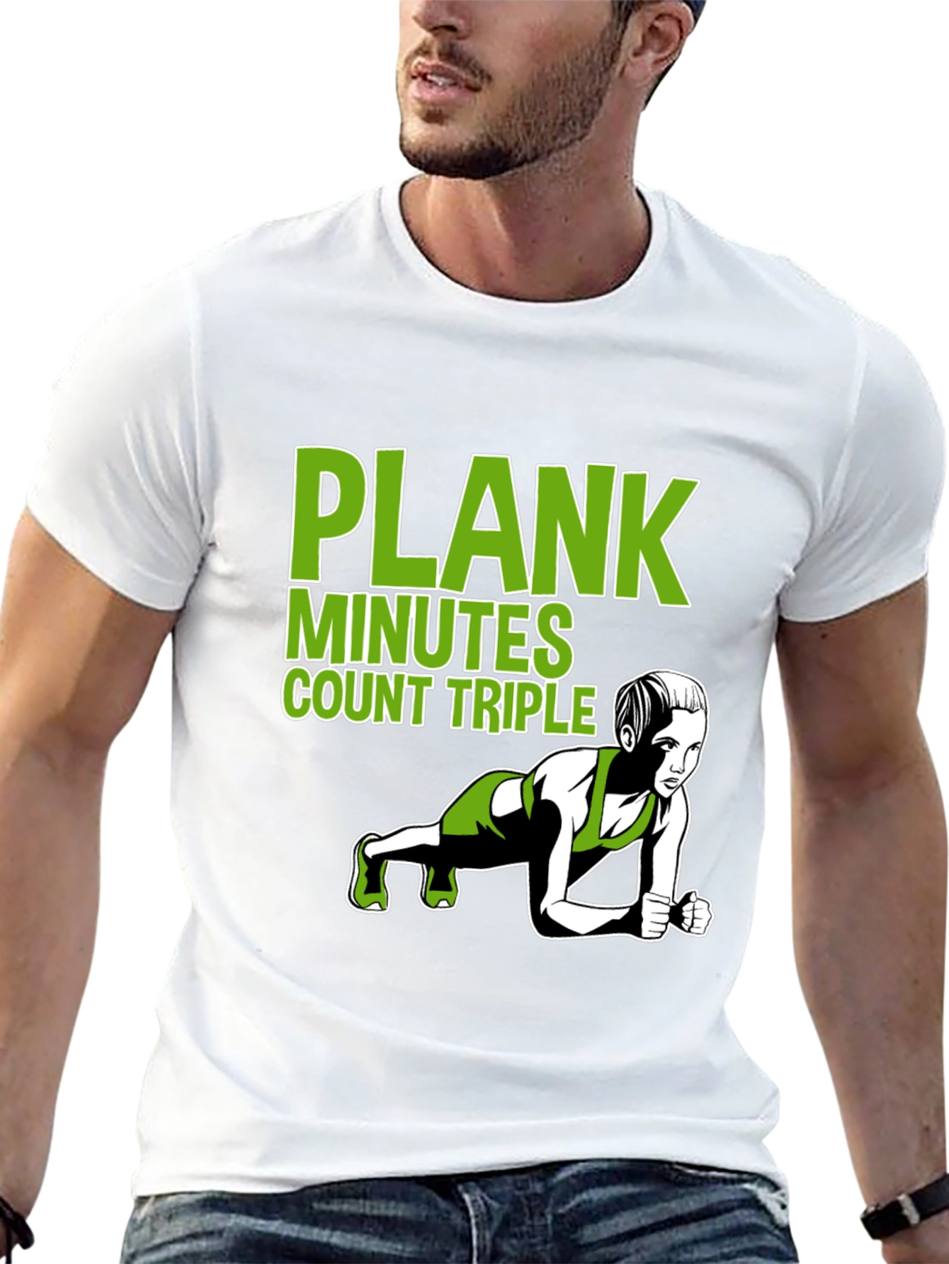 Plank Exercise T-Shirt - Workout Motivation Tee