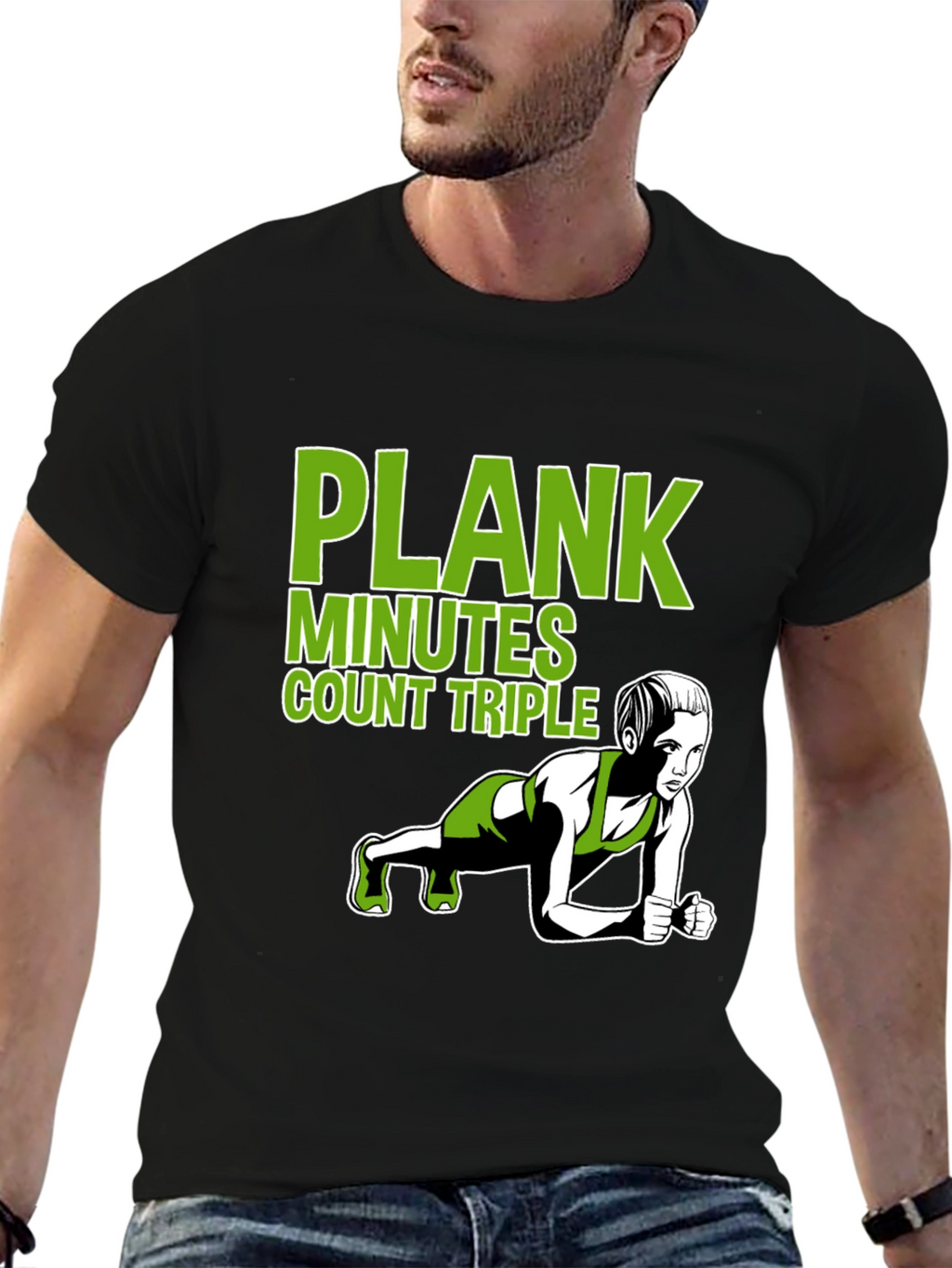 Plank Exercise T-Shirt - Workout Motivation Tee