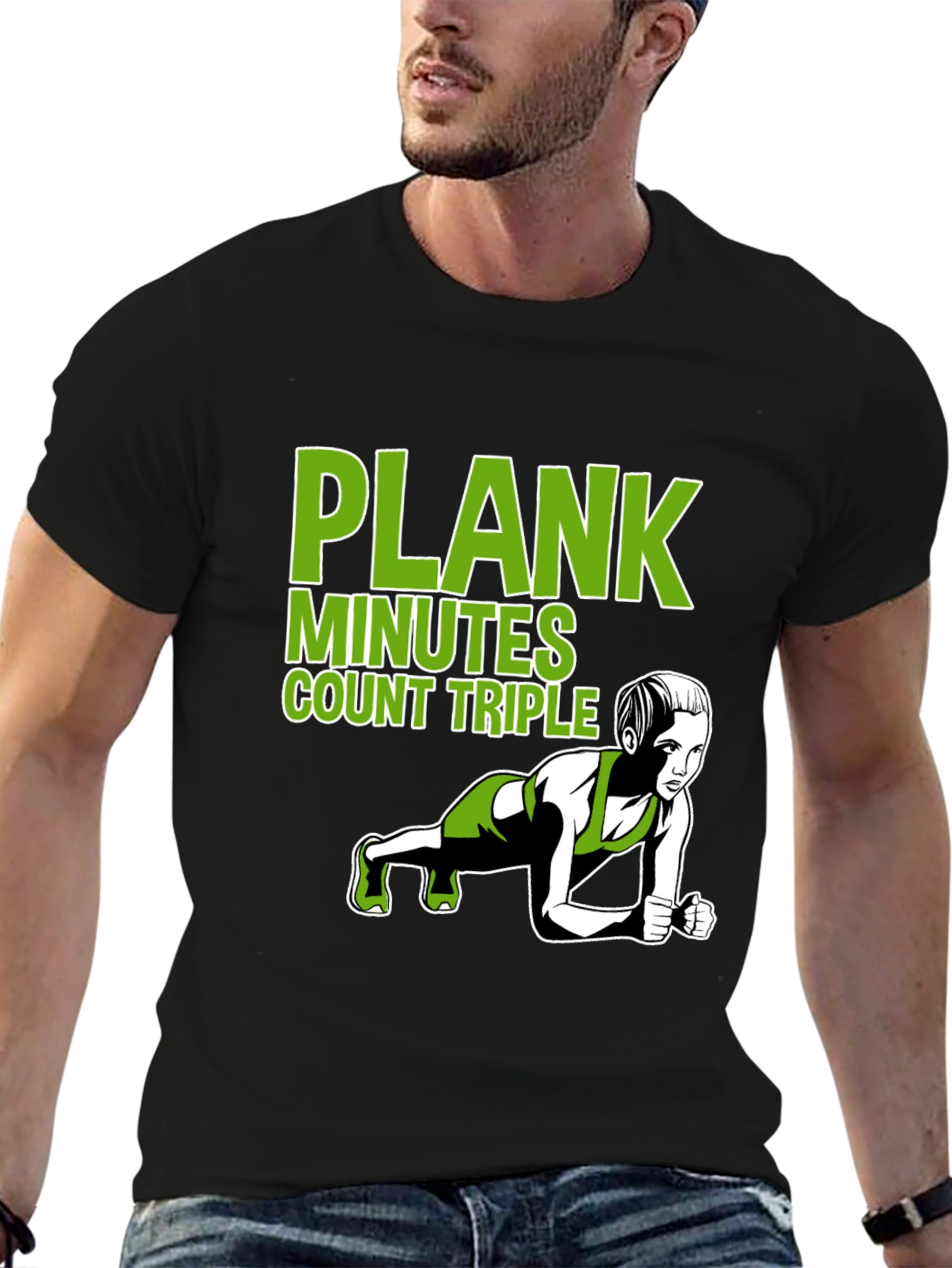 Plank Exercise T-Shirt - Workout Motivation Tee