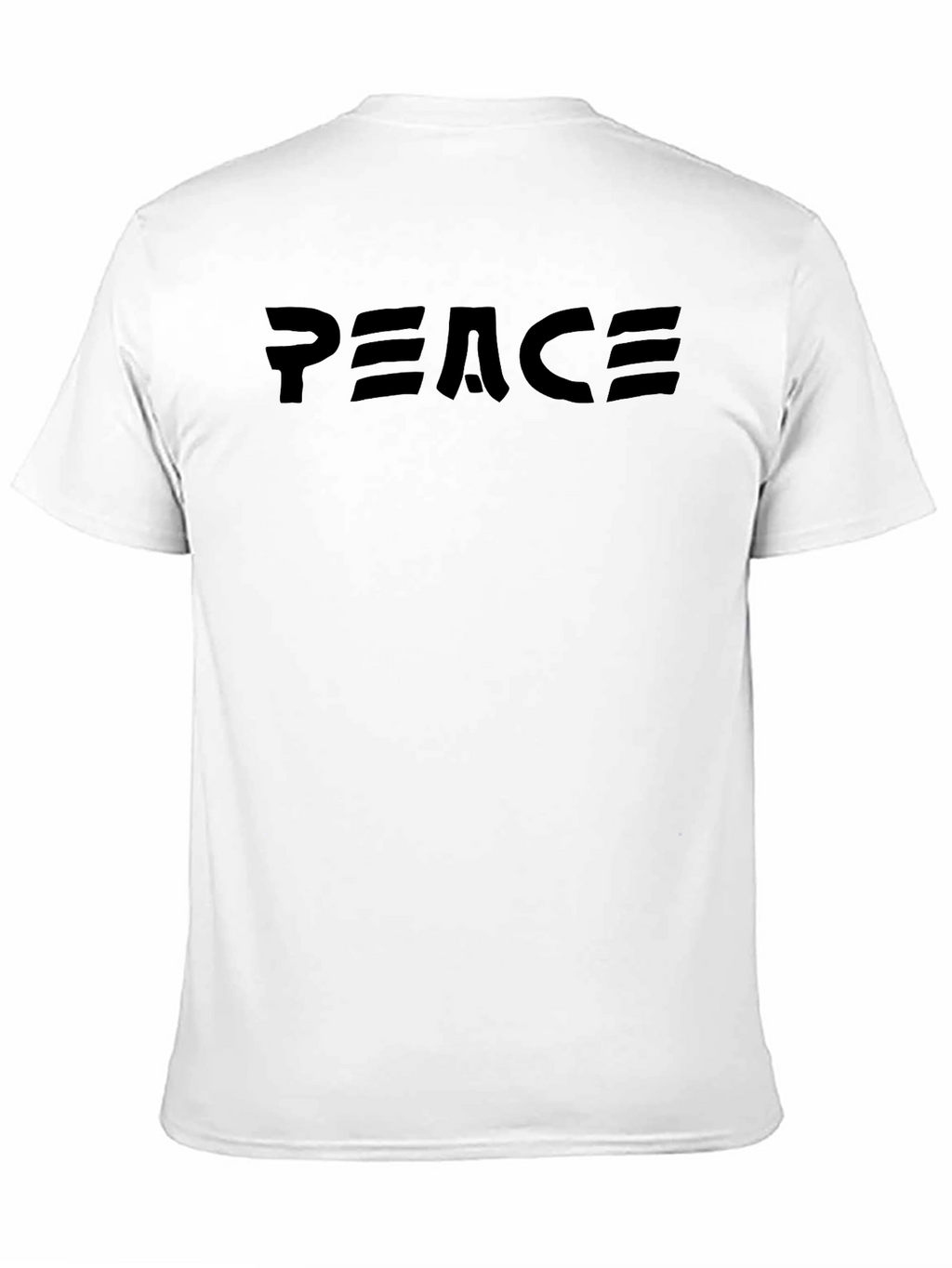 Peace Graphic Crew Neck T-Shirt - Mens Black Tee