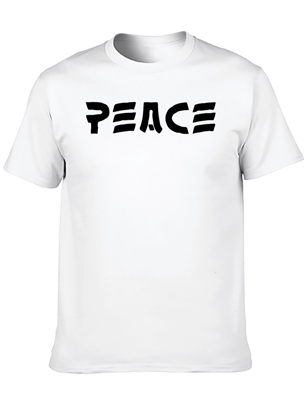 Peace Graphic Crew Neck T-Shirt - Mens Black Tee