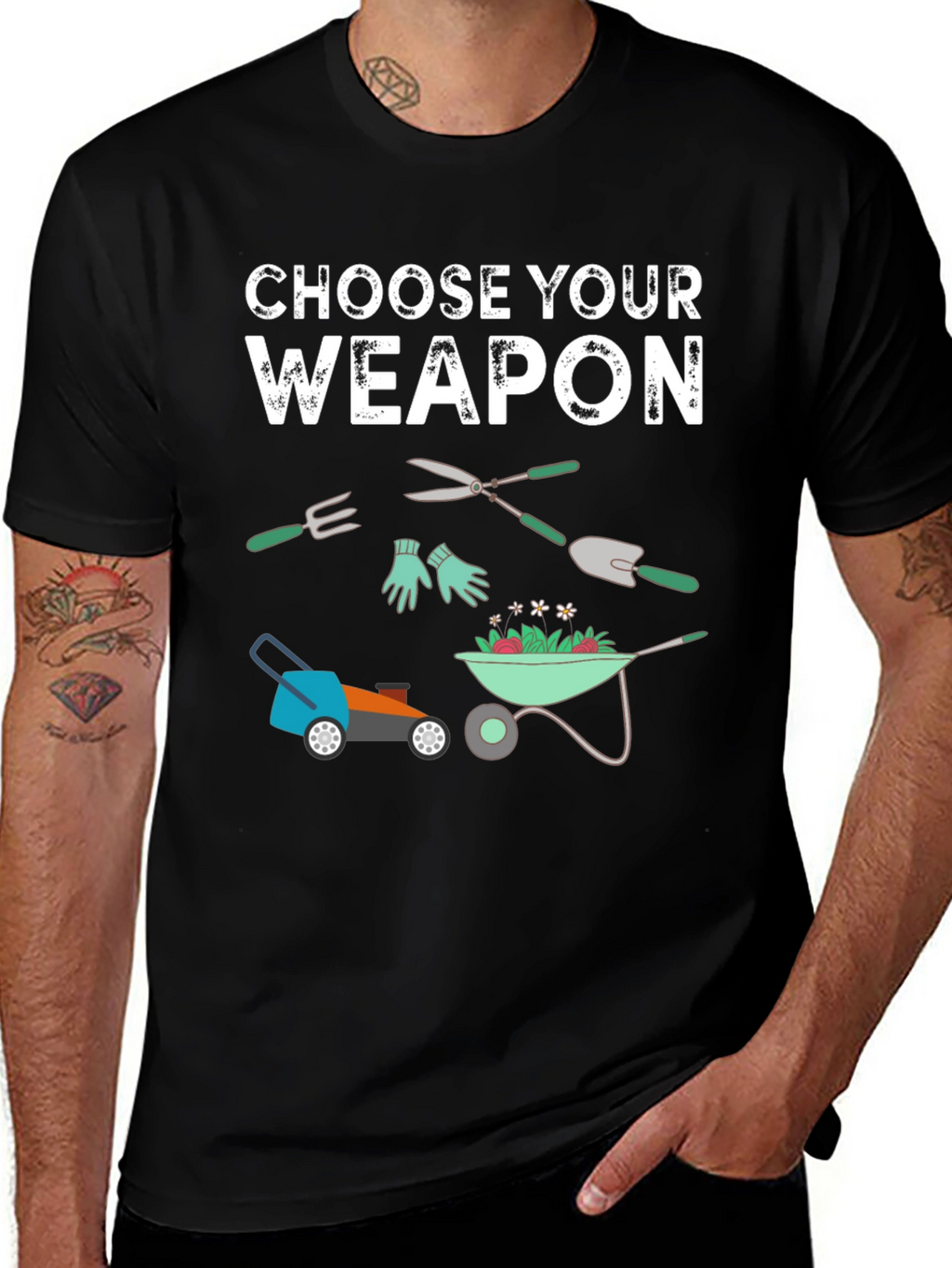 Gardening Weapon T-Shirt - Choose Your Tool