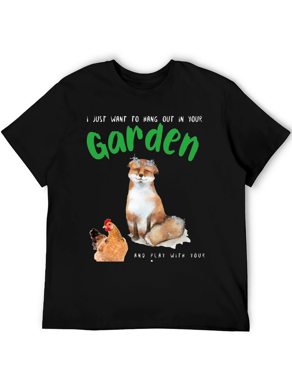 Garden Fox & Chicken T-Shirt