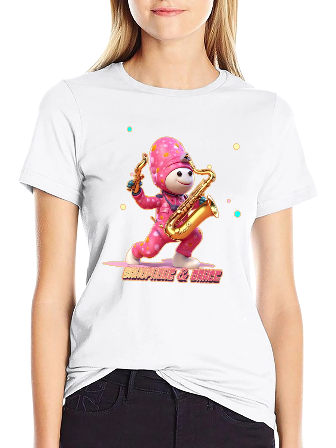 Saxophone & Dance T-Shirt - Unique Graphic Tee