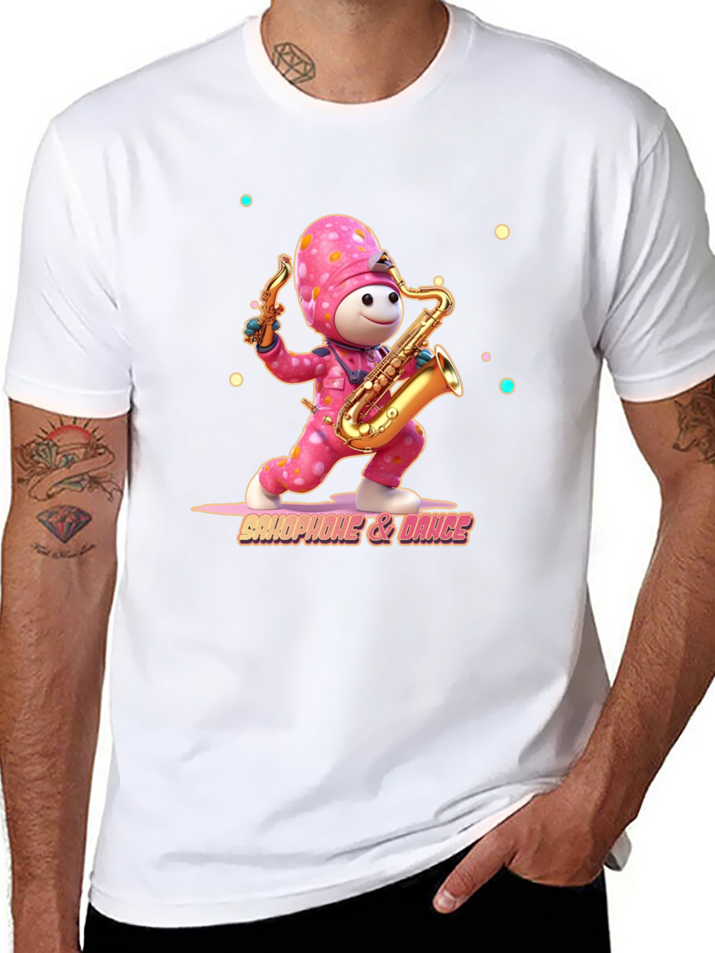 Saxophone & Dance T-Shirt - Unique Graphic Tee