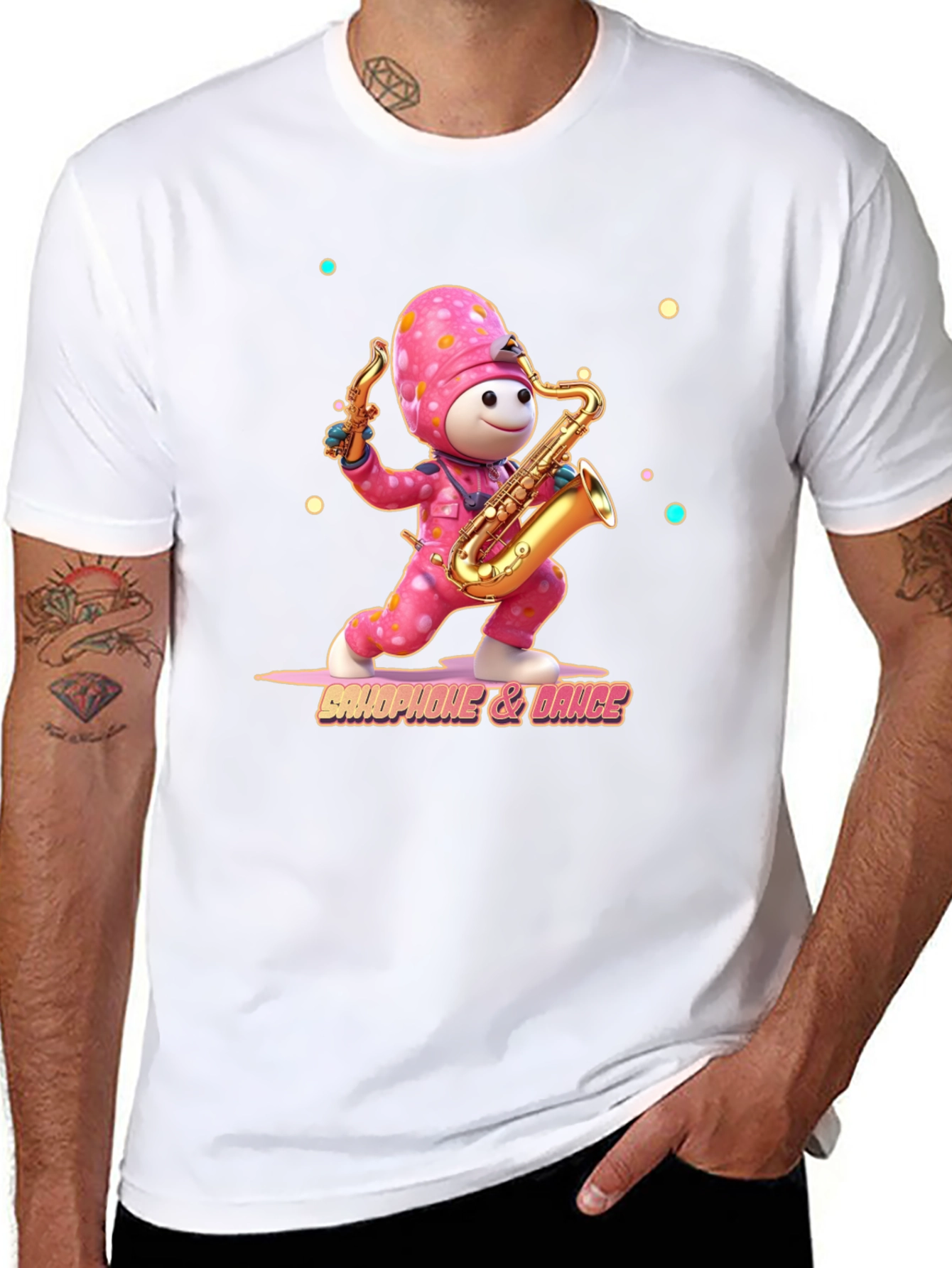 Saxophone & Dance T-Shirt - Unique Graphic Tee