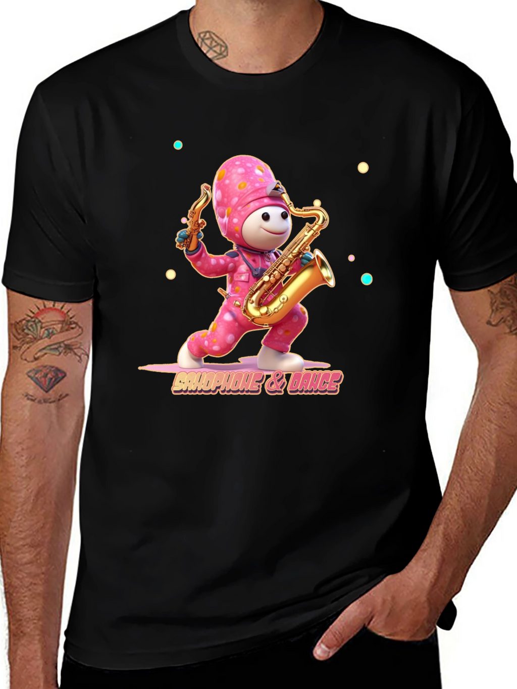 Saxophone & Dance T-Shirt - Unique Graphic Tee