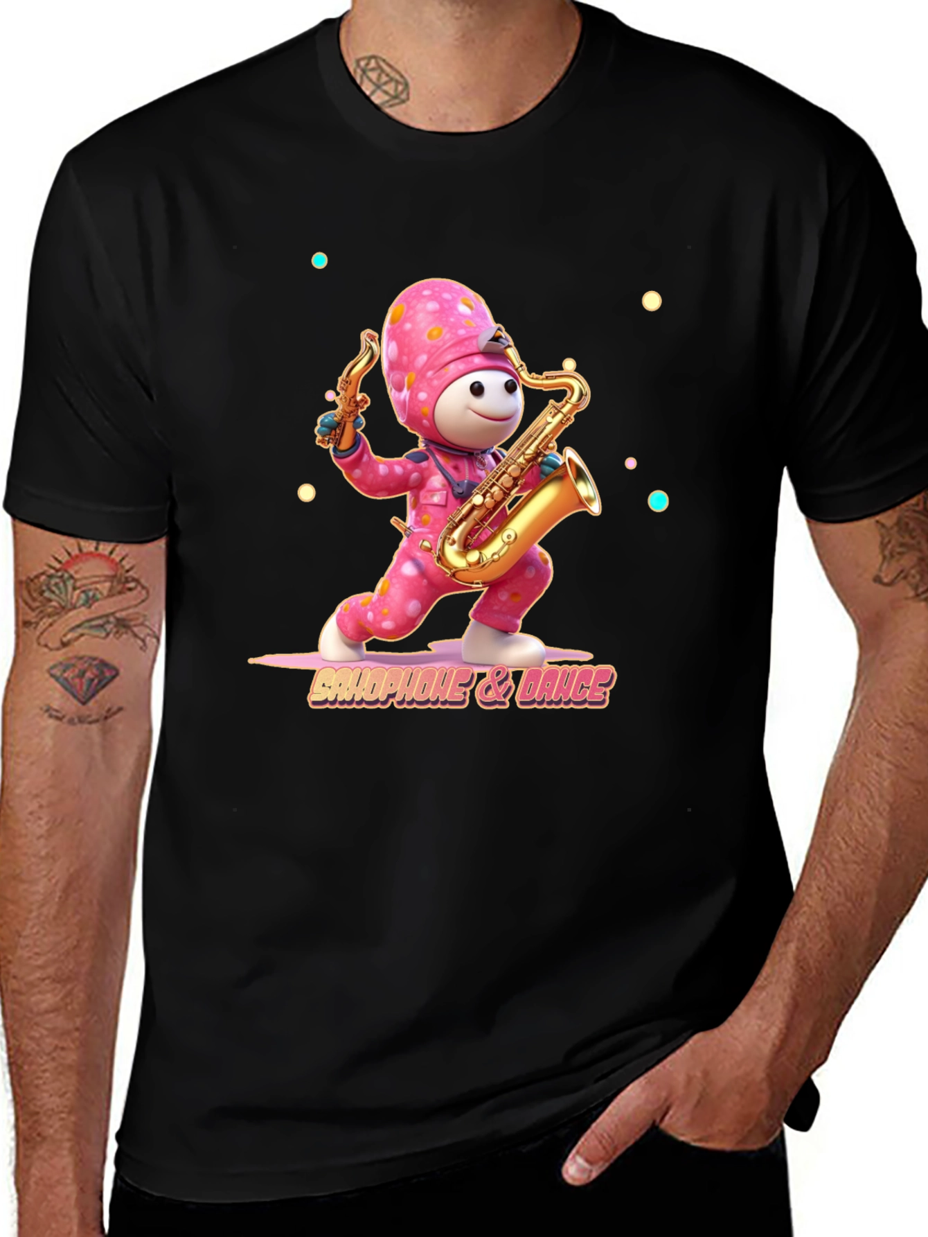 Saxophone & Dance T-Shirt - Unique Graphic Tee