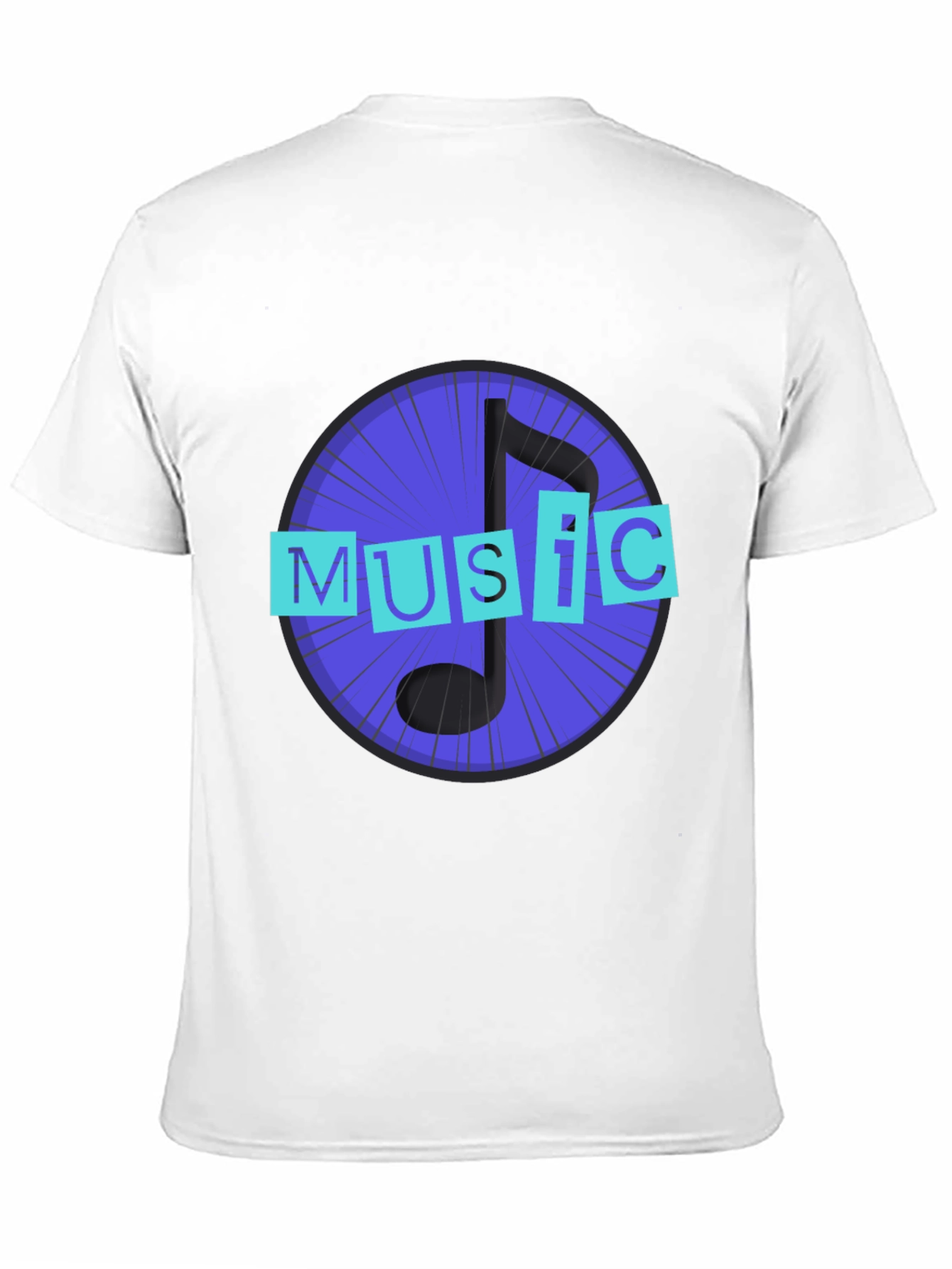Music Note Graphic Black T-Shirt
