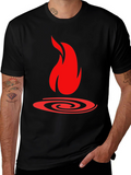 Fire Graphic Black T-Shirt - Bold Statement Tee
