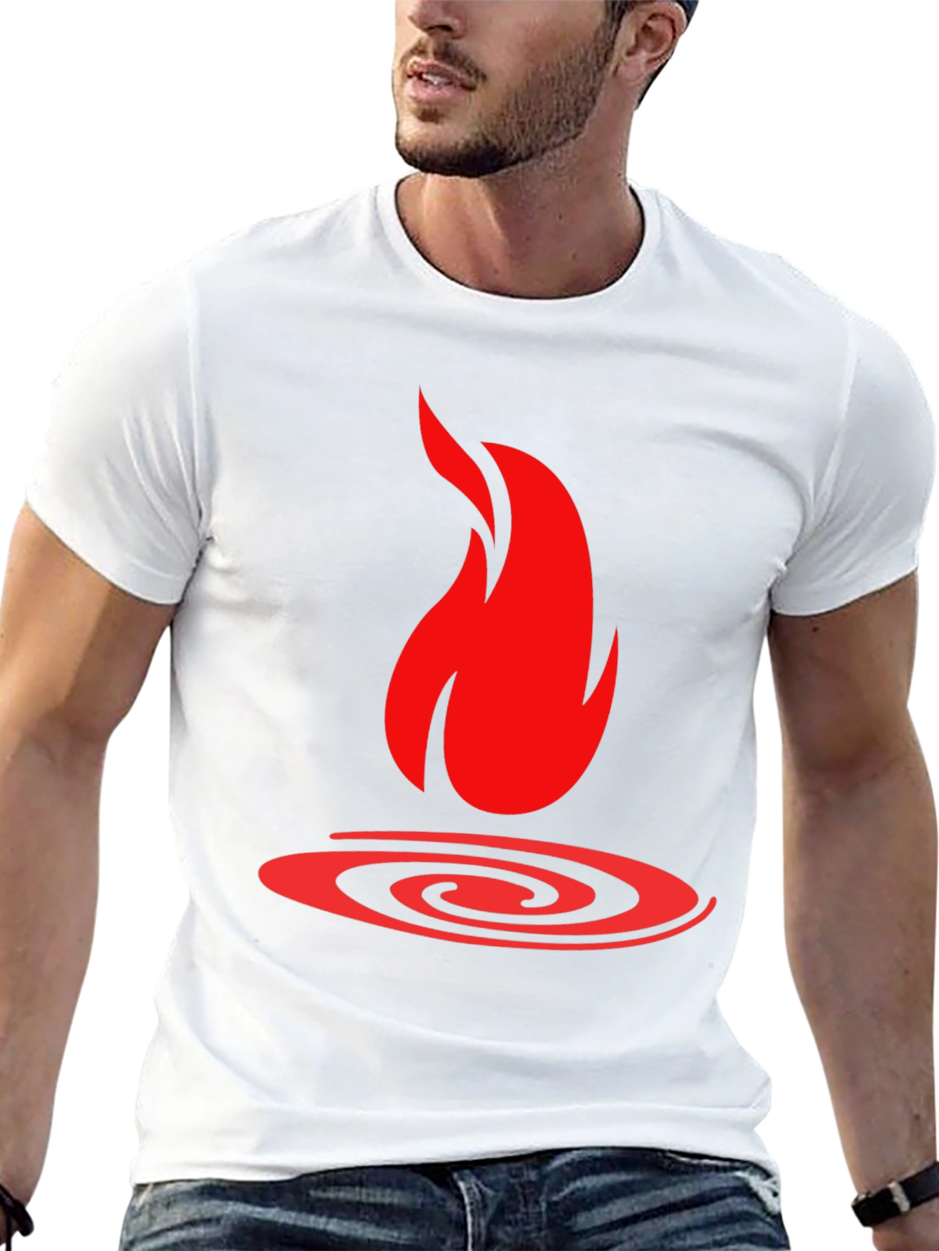 Fire Graphic Black T-Shirt - Bold Statement Tee