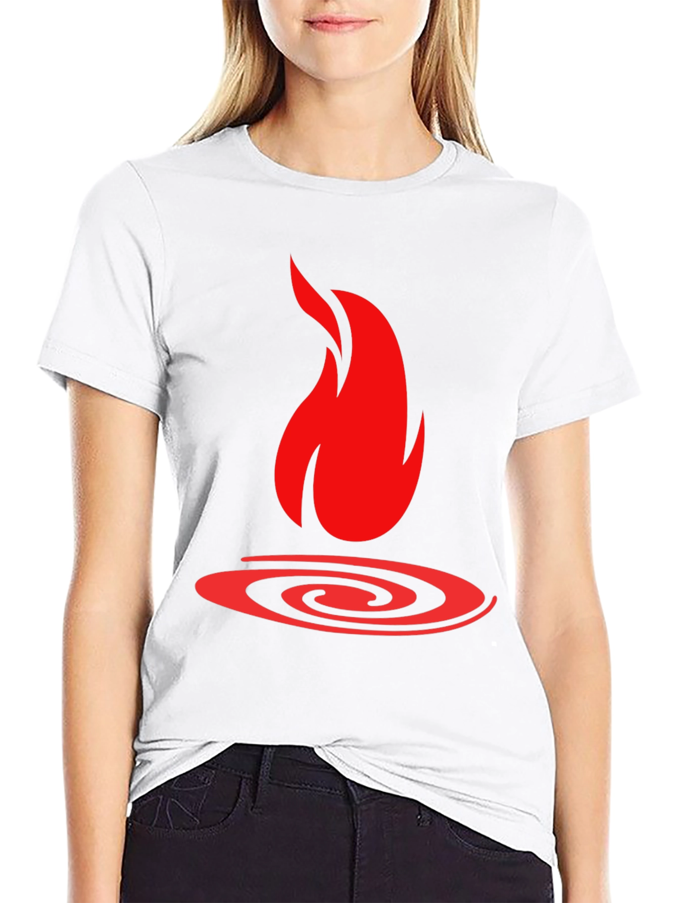 Fire Graphic Black T-Shirt - Bold Statement Tee