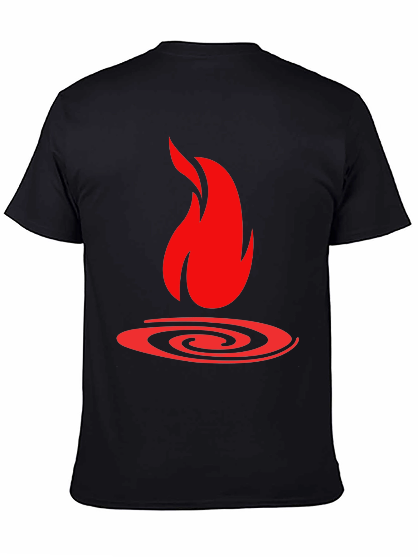 Fire Graphic Black T-Shirt - Bold Statement Tee