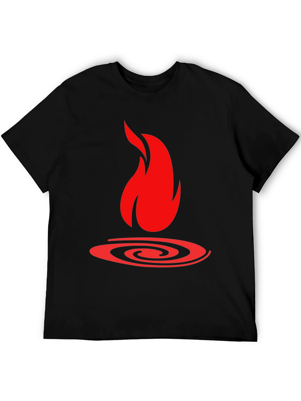 Fire Graphic Black T-Shirt - Bold Statement Tee