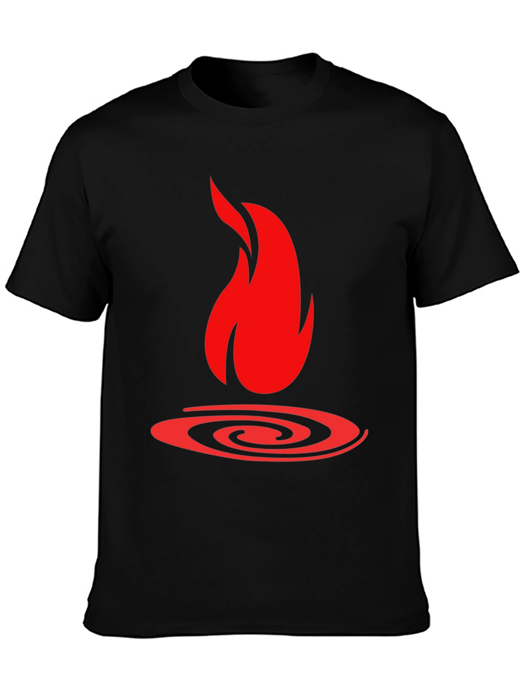 Fire Graphic Black T-Shirt - Bold Statement Tee