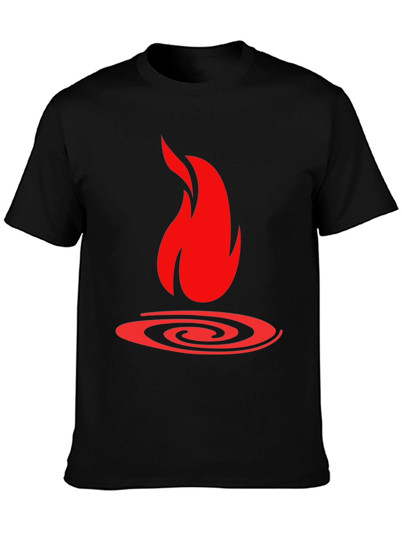 Fire Graphic Black T-Shirt - Bold Statement Tee