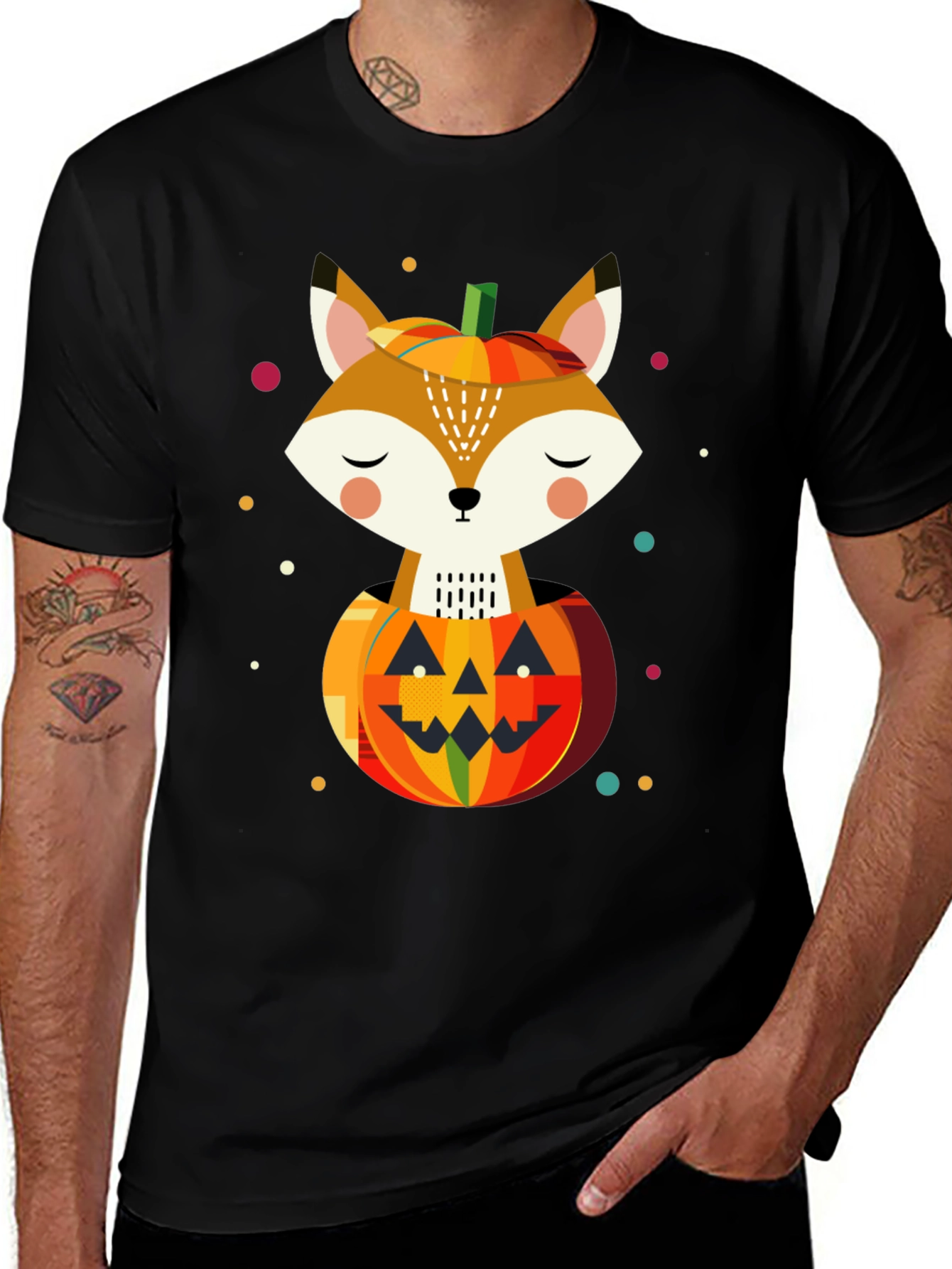 Fox in Pumpkin T-Shirt - Halloween Design