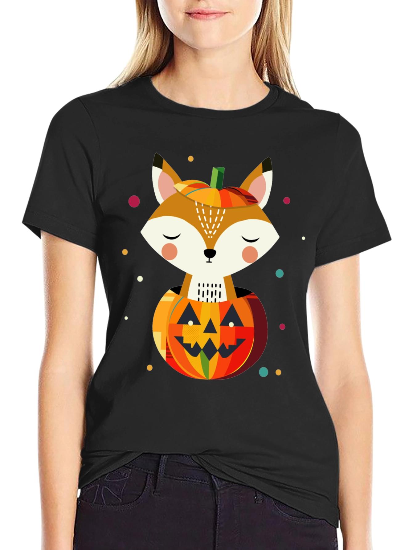 Fox in Pumpkin T-Shirt - Halloween Design