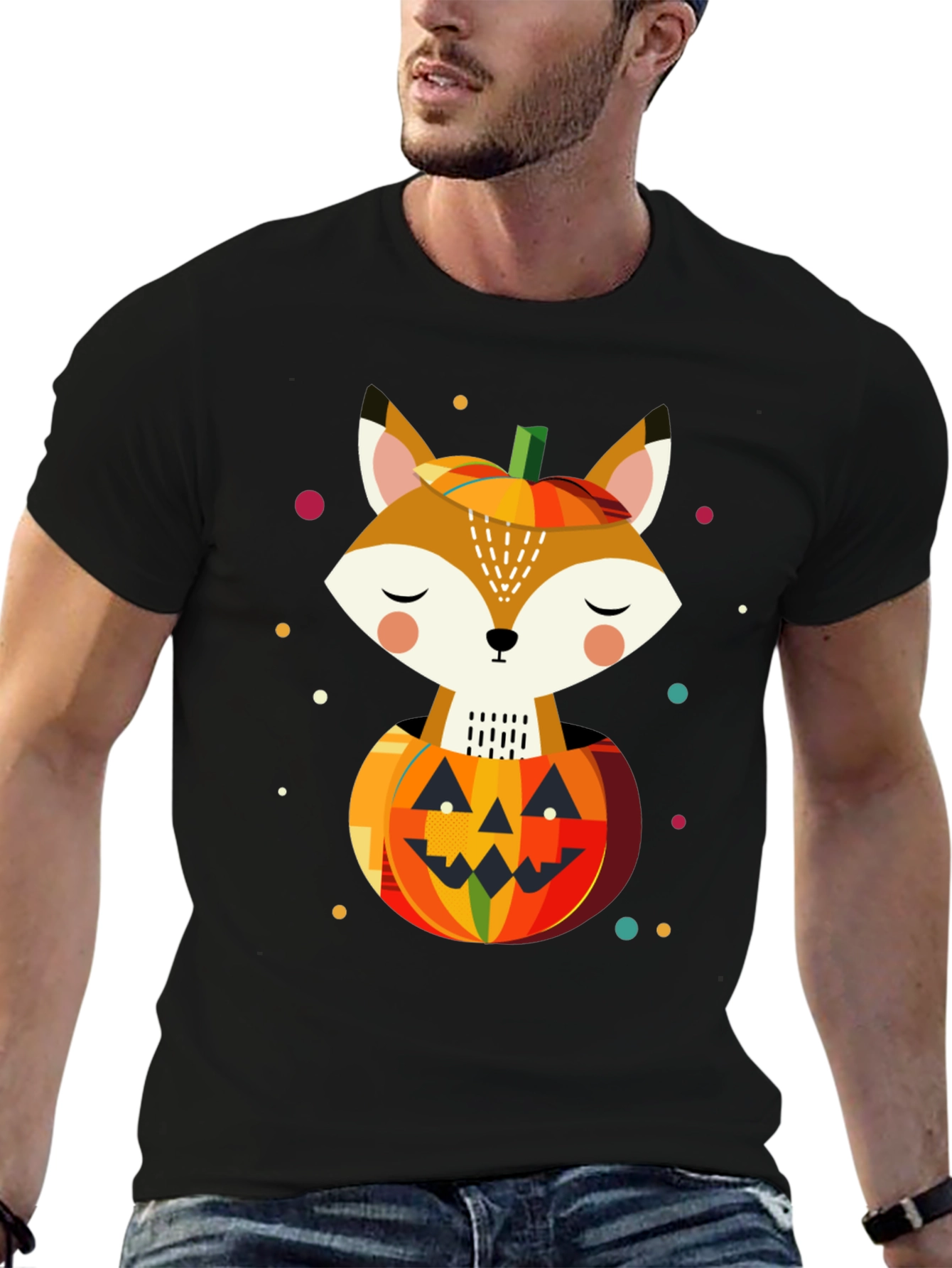Fox in Pumpkin T-Shirt - Halloween Design